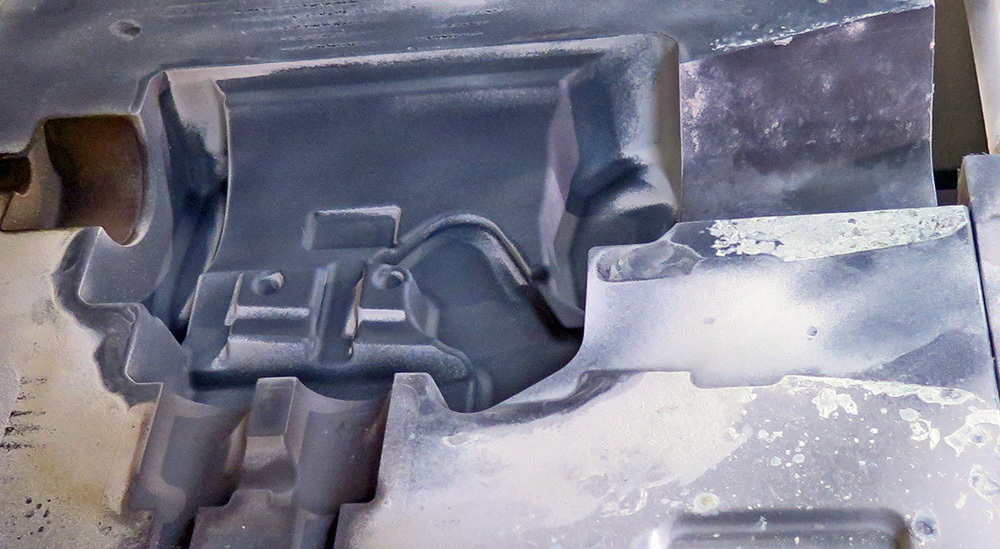 kalup po peskanju s suhim ledom